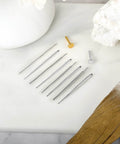 4 Piece Surgical Steel Piercing Insertion Kit With 16G 18G 20G Tapers Threadless Internal Thread And External Thread Options