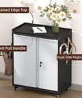 Heavy Duty Steel Tool Chest On Wheels With Locking Doors Rolling Garage Cabinet With Adjustable Shelves Mobile Storage Cabinet For Workshop Basement Warehouse Utility Room Grey, front view