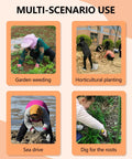 Heavy Duty Gardening Pick Axe With Wooden Handle in various outdoor garden and farm scenarios, including weeding and planting.