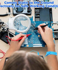 Person wearing Sixteen Pack Anti Static Wrist Straps With Ground Wire And Adjustable Cords For Electronics ESD Protection