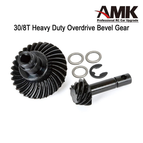 Beefy Heavy Duty Overdrive Bevel Gear Set 30/8T For 1/10 Scale RC Crawlers AR44 AR45 Capra Portal Axles Stainless Steel Build