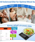 Food Kitchen Scale With Nutritional Calculator And 30 Plus Nutrients Tracked On Screen And In App For Calories Carbs Fat Protein
