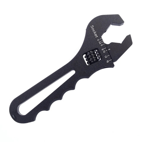 Adjustable Aluminum Fitting Wrench For AN Hose Fittings 3AN Through 16AN Ultra Lightweight Spanner Tool Built For Tight Engine Bays