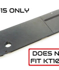 Zero Clearance Throat Plate Insert For Kobalt KT1015 15 Amp 10 Inch Table Saw, black material, labeled KT1015 only