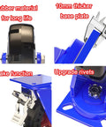 Set Of 2 Heavy Duty Solid Rubber Wheels With Puncture Proof Coating And 360 Degree Swivel For Toolboxes and Gear Haulers Built Different With Rock Solid Steel Cores That Roll Quiet And Stress Free All Day Long, showcasing rubber material and brake mechanism.