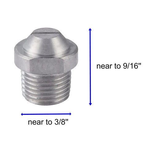 Two Pack 25 Degree Pressure Washer Surface Cleaner Nozzles Replacement One Eighth Inch NPT Orifice 1.5 4000 PSI Stainless 304
