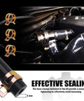 Car engine with Ultimate Silicone Vacuum Hose Kit For Auto Projects Six Piece Five Foot Set clamps and hoses installed