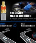 5149077AB Engine Coolant Temperature Sensor Replacement Fits 08 To 17 Jeep Grand Cherokee Wrangler 09 To 14 Dodge Ram 1500 Charger installed on engine.