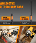 Impact Driver Hex Bit Set 41 Piece 2 Inch And 4 Inch Long, showing two lengths for heavy-duty and narrow space use.