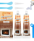 Heavy Duty High Heat Silicone Sealant Set 100ml Clear Heat Resistant Glue with accessories for Fireplace Oven Microwave Stove Grill