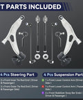 Beefy Front Lower Control Arm With Ball Joints For 2013 2017 Ford C Max And 2012 2018 Focus Driver And Passenger Sides Plus Stabilizer Sway Bar Ends Premium OEM Grade Replacement, kit parts included