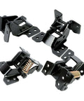 4 Piece Door Hinge Kit For Left Driver And Right Passenger Upper And Lower Steel Black Electrophoresis Finish
