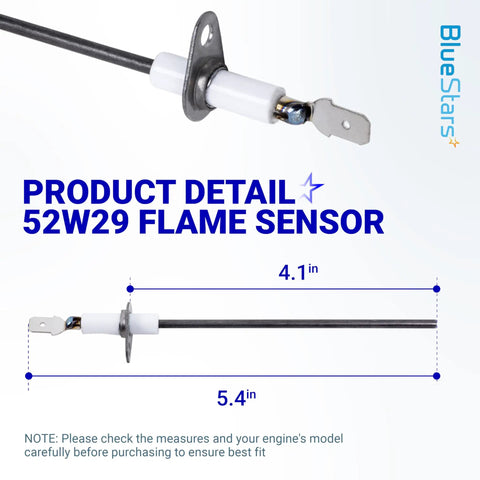 Ultra Durable 52W29 Furnace Flame Sensor Replacement For Lennox Armstrong And Ducane Furnaces Replaces 52W2901 LB47940A 31L71 31L7101