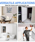 Slick Lockable Access Door With Paintable Finish And Concealed Hinges For Drywall Or Ceiling Panels installed in various settings.