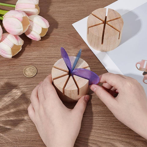 Two Piece Pine Wood Mini Glass Spinner Jigs Set Pro Grade With 60 Degree And 45 Degree Glass Angles for crafting.