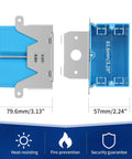Dimensions of Six Pack One Gang PVC Electrical Box for Switches and Outlets, Adjustable Plastic Junction Box, Blue 21 Cu In Capacity