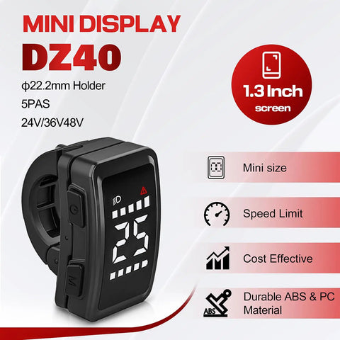 Compact 1.3 Inch Waterproof Ebike Display For Bafang Motor Kits With Real Time Speed Readout, Battery Indicator, Pedal Assist Level, Headlight Status, And Ultra Easy Install