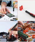 19 Piece Precision Screwdriver Set With Magnetic Tips And Non Slip Grip repairing electronics and devices