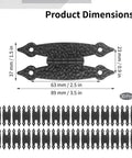 30 Pcs Antique H Hinges in Black 3.5 Inch Metal Cabinet Hinges with an Old School Decorative Flush Mount and Textured Flat Look