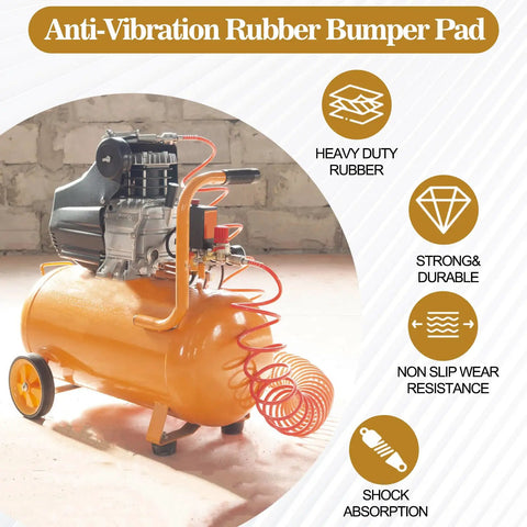 Heavy Duty Anti Vibration Rubber Feet 0.75 By 1.5 Inches Fits Air Compressors Generators Pressure Washers For Coleman Powermate Sanborn And More 4 Pack