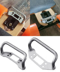 Universal Stainless Steel Carry Handle For Electric Skateboards And Longboards Wide Four Finger Grip Easy To Install Replacement Handle For Stable Carrying Durable Wear Resistant Design attached on skateboard and standalone