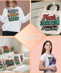 DIY clothing featuring Six Pack Funny Sarcastic Quote Iron On Transfers For DIY Clothing And Accessories Waterproof Heat Press Patches