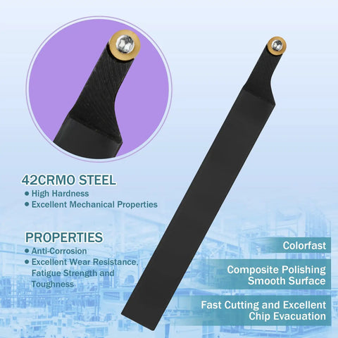 Pro Grade Dope 0.375 Inch Lathe Turning Tool Holders Set for Profiling and Milling, high-strength steel tool holder with carbide insert