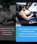 Before and after effects of Durable Drop In Ready AC Heater Blower Motor Fan Assembly For Toyota Corolla and Prius.