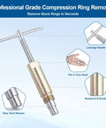 Compression Sleeve Puller And Ferrule Remover For 1/2 Inch Copper Pipe No Cutting Required Handles Tight Spots And Barely Reach Areas Takes Off Old Rings Cleanly Without Dents Or Damage In Seconds For Pro Plumbers, stainless steel tool