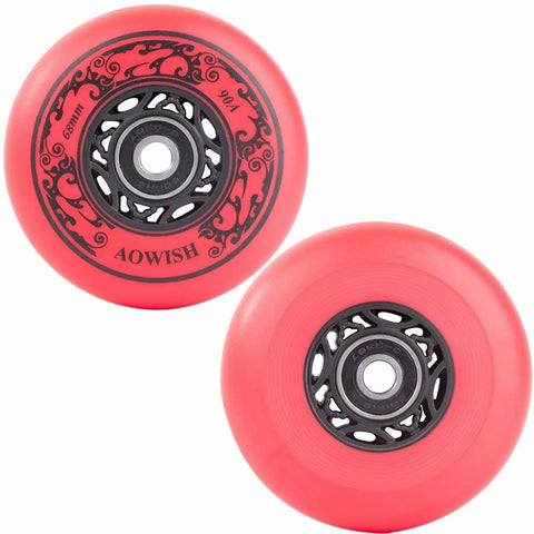 68mm 90A Ripster Wheels With ABEC 9 Bearings For Mini Ripstik Ripstick Mini 2-Wheeled Caster Board Carving Wave Board Red Set Of 2