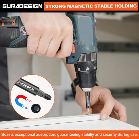 Using Nine Piece Beefy Impact Drill Socket Adapters Set With Universal Joints For One Quarter Inch Three Eighths Inch And One Half Inch Drive Includes Magnetic Bit Holder And Bit Extension In Chromium Vanadium Steel For Heavy Duty Auto And DIY Projects on white surface