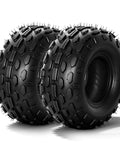 145/70-6 Tubeless Go Kart And Mini Bike Tires Set Of 2, 4-Ply Nylon Construction, 156 Lb Load Rating, 24 Psi Max, 14X6 Overall Diameter