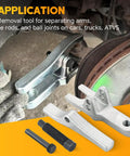 Shop Grade Adjustable Ball Joint Separator Heavy Duty Steel Automotive Tool used for separating tie rods and ball joints.