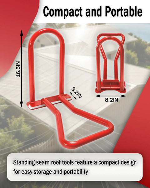 Real Deal Heavy Duty Standing Seam Roofing Tools With Non Slip Grip Lining For Zero Sweat Manual Eave Seam Locker And Efficient 90 To 108 Degree Metal Panel Folding