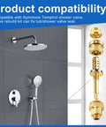Shower Valve Rebuild Kit With TA-10 Flow Spindle, TA-4 Hot Cold Seats, and T-12A Cap for Temptrol Style Shower Valves