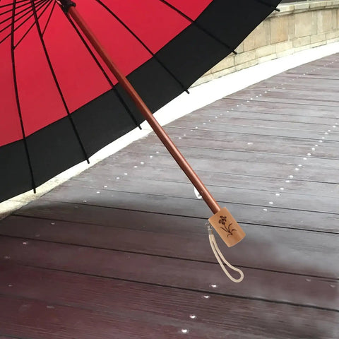 Top Shelf Wooden Replacement Umbrella Handle For Folding Parasols And Sun Canopies With Heavy Duty 13 To 14 Millimeter Shaft Grip and dang comfy feel for daily rain gear, featuring natural wood finish.