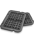 Heavy Duty Replacement Waffle Plates Compatible With Standard Contact Grills Featuring A Legit Nonstick Surface, set of 2, aluminum.