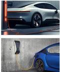 Hardcore Heavy Duty EV Power Wire Silicone Jacket Ultra Flexible Copper Core High Temp Automotive Cable in use with charging stations.