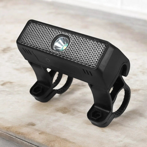 Solar Powered Bike Light With Auto On Off Sensor Front LED Cycling Lamp For Night Riding Safety And Bright Flash Modes A Must Have For City And Trail Cyclists All Weather Ready For Real