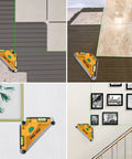 Square Laser Level With Green Beam, 65 Feet Tile Floor Layout, 90 Degree Aluminum Base, Magnetic Level Square, Built In Bubble Vials, Nails And AA Batteries Included, Pro Grade Accuracy For Quick, Simple Home Renos used for tile and wall alignment