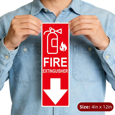 Legit Glow In The Dark Fire Extinguisher Sign Sticker With Directional Arrow Fo Sho Visible During Power Outages And Smoke For Quick Emergency Access