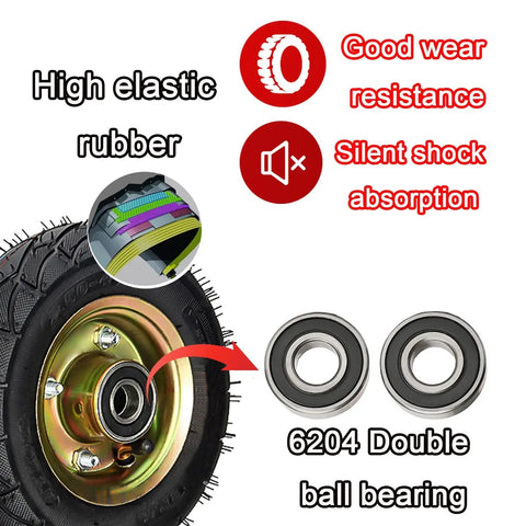 Built Tough Heavy Duty Pneumatic Caster Wheels With Easy Flip Side Brake Double Ball Bearings For Sweet Silent Rolling On Utility Carts Swivel Industrial Casters Stainless Steel Bolts No Drama Install