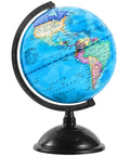 8 Inch World Globe With Stand Rotating Earth Spinning Globe For Kids Geography Classroom Education Or Decorations Blue Kid Friendly Durable Plastic Model