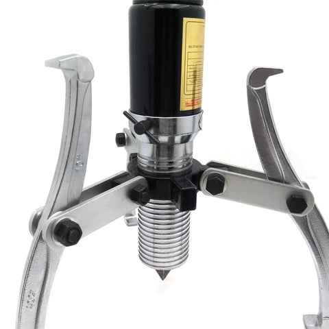 Heavy Duty 5 Ton 3 Jaw Hydraulic Gear Puller with 360 Degree Flexibility for Wheel Hubs close-up view