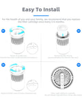 Installation steps for 4-in-1 Air Filter Replacement For Smoke Pollen Dander Hair Odors, 2 Pack in home air purifier.