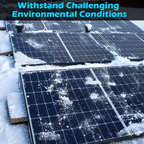 14x 550W Monocrystalline Solar Panels Kit With Grade A Cells, UL61730, IP68 Rigid Frame, High Efficiency, CEC Listed in snow