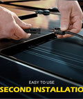Hands connecting a 3 Ft Solar Extension Cable 12AWG With Male And Female Connectors For Solar Panels Red And Black Heavy Duty Extension Cord on panel