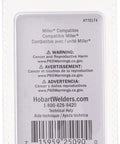 Top Shelf Mig Welder Contact Tips 023 Inch Copper Bore Pack Of Five Fits Miller Millermatic And Hobart Handler Ironman package back with warnings.