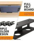 Badass Under Desk Laptop Holder With Metal Mount Shelf For Keyboard Home Office Setup Rock Solid Wrought Iron Bracket Rustproof Coating Holds Heavy Laptop And Gear Daily shown with triple holder design and full felt board for device stability.