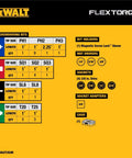 Front view of DEWALT 35-piece FlexTorq impact-driver screwdriver bit set in yellow packaging